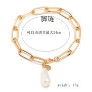 Drop-type Pearl pendant braceletins wind brief woman  Korean style Anklet bracelet