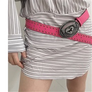 ( rose Red) Cowboy wind retro belt woman beltyk color ornament