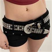 ( black)yk samll personality width belt women dress diamond fashion belt