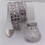( white)yk samll personality width belt women dress diamond fashion belt