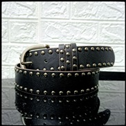 ( black)belt woman white Cowboy all-Purpose surface buckle belt ornament trend fashion Rivet belt