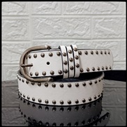 ( white)belt woman white Cowboy all-Purpose surface buckle belt ornament trend fashion Rivet belt