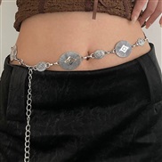 ( Silver)occidental style Oval Metal chain womanjk accessories belt summer ornament belt brief