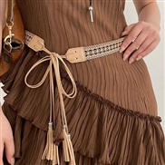 ( apricot)weave hollow ethnic style belt Bohemia accessories beltins high all-Purpose
