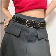 ( black) belt woman retro fashion punk Rivet high ornament summer samll Cowboy belt