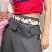 ( white) belt woman retro fashion punk Rivet high ornament summer samll Cowboy belt