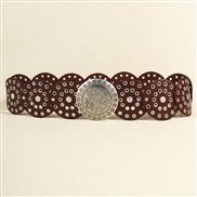 ( anti silver Red brown) belt ornament retro medium watch-face occidental style exaggerating Cowboy wind personality ho