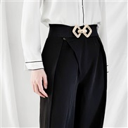 ( black)Metal buckle Tightness belt lady width Girdle ornament Dress all-Purpose elasticity summer width slim