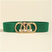 ( green) lady belt high belt woman fashion ornament all-Purpose Word circle Girdle Tightness high elasticity