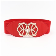 ( red) belt lady ornament Korean style brief all-Purpose fashion Tightness elasticity black big trend Girdle