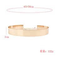 (60-80cm)(Gold. ) occidental style sequin Metal width belt  same style woman mirror exaggerating
