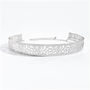 (60-80cm)(. Silver) occidental style sequin Metal width belt  same style woman mirror exaggerating