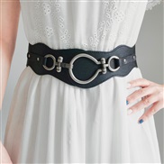 ( black)Tightness belt lady Girdle ornament Dress all-Purpose elasticity occidental style retro fashion Suit belt