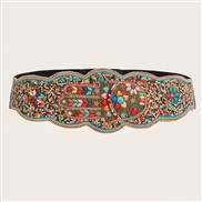ethnic style Beads Girdle pure handmade Bohemia wind Tightness width Girdle lady elegant color Shells