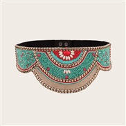 ethnic style Beads Girdle pure handmade Bohemia wind Tightness width Girdle lady elegant color Shells