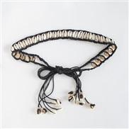 ( black )summer lady Shells natural weave ethnic style ornament handmade woman rope fashion Bohemia wind woman belt