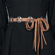 (150cm) wind mosaic Beads retro fitting belt Round Bohemia wind velvet surface fashion lady rope