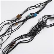 ( black)Bohemia wind resin Beads weave belt ethnic style handmade beads woman fashion rope