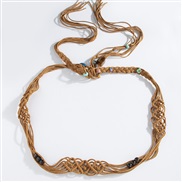 ( brown)Bohemia wind resin Beads weave belt ethnic style handmade beads woman fashion rope