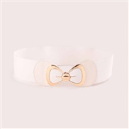(100cm)( white) spring fashion belt Dress women bow Waist retraction Tightness belt Girdle
