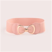 (100cm)( Pink) spring fashion belt Dress women bow Waist retraction Tightness belt Girdle