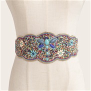 ( blue )lady Bohemia beads flowers flower Tightness butterfly beautiful accessories Girdle