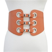 (65-85cm)( brown) women belt leisure ornament Imitation leather punk width Girdle Tightness belt Girdle