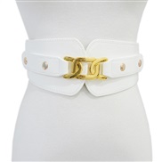 (65-85cm)( white)creative lady belt leisure ornament elasticity Tightness Metal buckle samll Girdle big