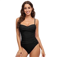 ( black)Swimwear pure color backless triangle Sling one-piece Swimsuit woman occidental style sexy Swimsuit