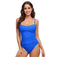 ( sapphire blue )Swimwear pure color backless triangle Sling one-piece Swimsuit woman occidental style sexy Swimsuit