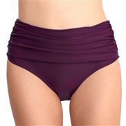 (purple)occidental style high_waist elasticity wrinkle  woman triangle woman