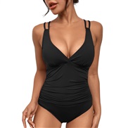 ( black)occidental style sexy v-neck one-piece Swimwear woman Swimsuit one-piece Swimsuit woman