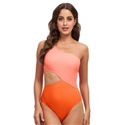 ( light pink / Tangerine)Swimsuit woman summer Swimwear hollow sexy backless triangle one-piece Swimsuit