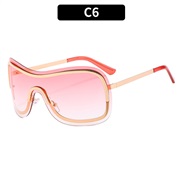 (C  gold  Double pink Lens )occdental styleY sunglass fashon hghns Sunglasses sunglass