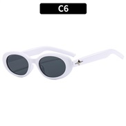 (C  while frame gray  Lens )star Ellpseenne style sunglass sunglass Korean style ant-ultravolet Sunglasses