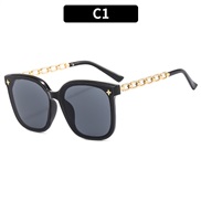 (C  Black frame  gold )Sunglasses woman highns sunglass Korean style sunglass