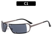(C  gund frame  gray  Lens )occidental styleY sunglass Metal retro woman Sunglasses sunglass