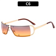 (C  gold frame  gray  Lens )occdental styleY sunglass Metal retro woman Sunglasses sunglass