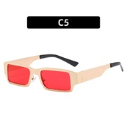 (C  gold frame  red  Lens ) leather Metal square sunglassns style Sunglasses woman personalty trend sunglass