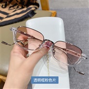 ( transparent frame  Pink Lens )Korean style samll sunglass samllns style Sunglasses Eyeglass frame