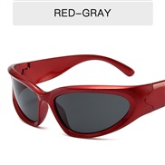 ( red  frame  gray  Lens )trend sport sunglass occdental styleY fashon Sunglasses man woman
