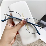 ( blue)Metal Anti blue light fashion retro Eyeglass frame womanns brief spectacles