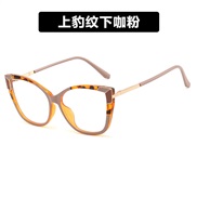 ( leopard print pink)pattern cat spectaclesR Ant blue lght occdental style Eyeglass frame lady trend