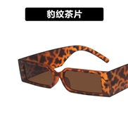 ( leopard print tea  Lens )retro samll square sunglass occdental style trend Sunglasses personalty