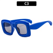 (C  blue  frame  gray  Lens )occdental style chldren square sunglass  samll Sunglasses man woman