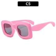 (C  purple frame  gray  Lens )occdental style chldren square sunglass  samll Sunglasses man woman