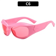 (C  purple frame  pink Lens )occdental styleY sunglass man woman Sunglasses