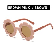 (C  pink tea  Lens )chldren sun flower fashon lovely Sunglasses super man woman sunglass samll multcolor sunglass