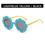 (C   blue  frame  gray  Lens )chldren sun flower fashon lovely Sunglasses super man woman sunglass samll multcolor sung