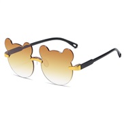 ( gold  tea  Lens )chldren sunglass  fashon lovely cartoon samll Sunglasses  man grl ant-ultravolet